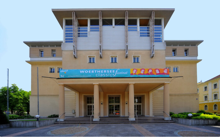 Music-hall on the Miesstalerstrasse #8, Inner City of the Carinthian capital Klagenfurt, Carinthia, Austria