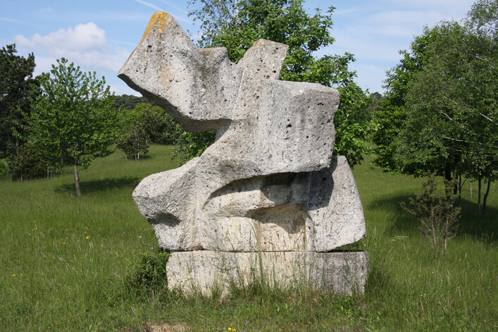 Conglomerate from Lindabrunn: Sculpture of the Austrian Sculptor Oskar Hoefinger, 1968, situated at the Skulpturenpark, Symposion
Lindabrunn