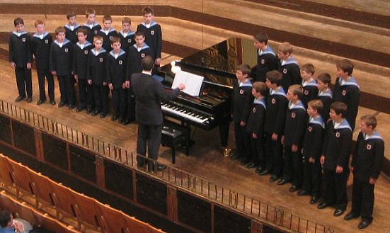 Wien, Austria: Wiener Sängerknaben (Vienna Boys' Chorus) during a concert at the Wiener Musikverein