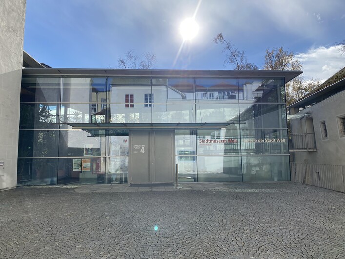 This is the entrace to the Stadtmuseum in Wels, Austria.