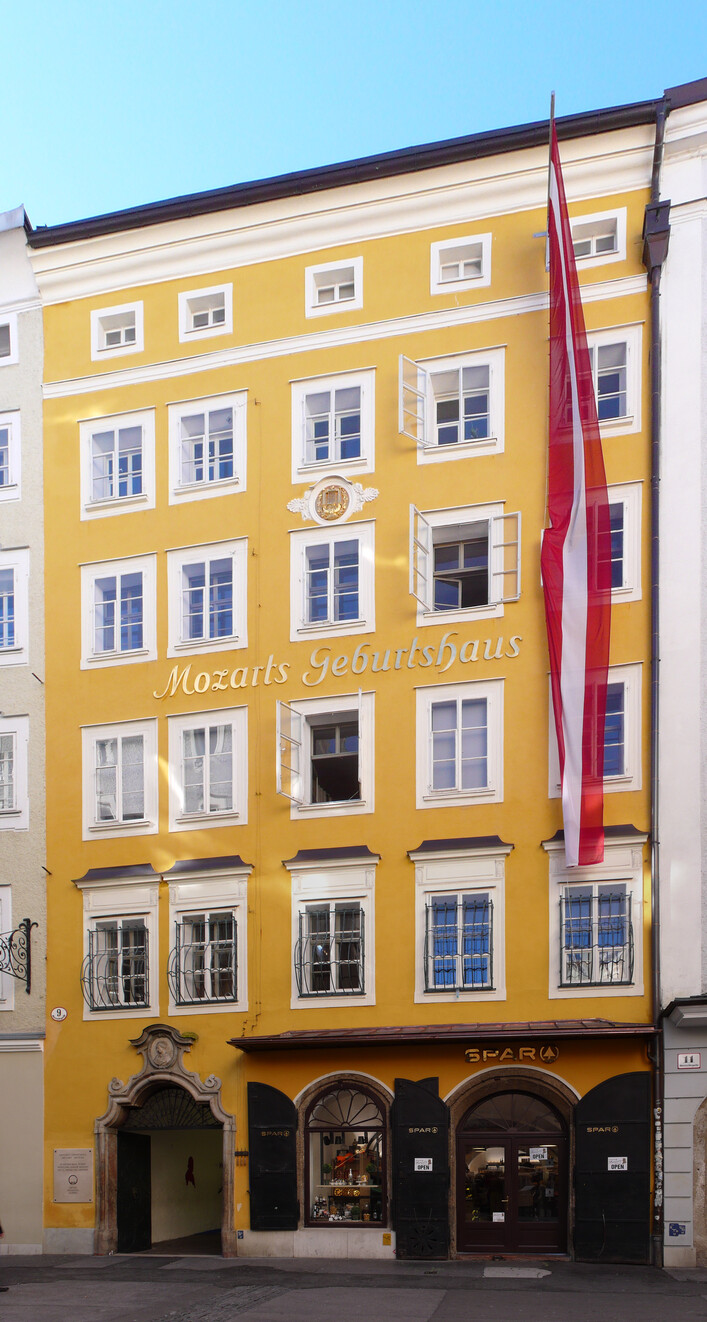 Mozart's birth place, Salzburg, Austria.
