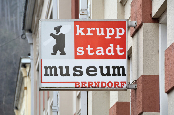 krupp stadt museum BERNDORF in einem der Gebäude der ehemaligen Konsumanstalt, Schwarz- und Weißbäckerei, Wurstfabrik der Berndorfer Metallwarenfabrik.