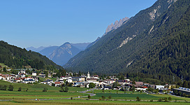 Ortsansicht der Gemeinde Abfaltersbach Richtung Osten