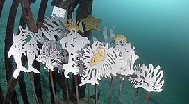 Unterwasserkrippe 1im Pfahlbauhaus beim Tauchplatz Dixie