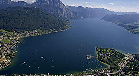 Flugaufnahme Traunsee