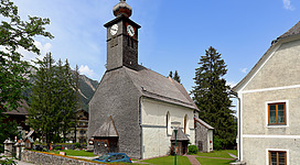 Saint Rupert church in Ramsau am Dachstein, Austria.
