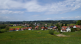 Blick auf Hohenweiler in  (Vorarlberg).