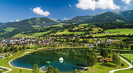 Schwimmen und entspannen im Erlebnisbadesee Uttendorf