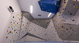 Klettern in der Boulderbox im Freizeitzentrum Gries