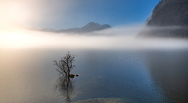 Receding Fog over Lake Altaussee