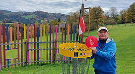 Foto: TVB Mühlviertler Alm Freistadt/Winklehner: Discgolfen in St. Thomas am Blasenstein