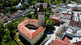 Schlossmuseum Freistadt Luftaufnahme