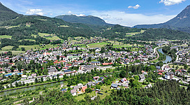 West view of Bad Goisern, Upper Austria.