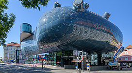 The Kunsthaus Graz (Graz Art Museum) was built in 2003.