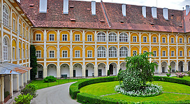 Arcade yard in the castle Stainz, municipality Stainz, district Deuts hlandsberg, Styria, Austria