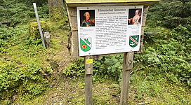 Boundary stone Redleiten-Waldzell with description