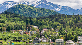 Auen on Wörthersee-Süduferstraße, market town Schiefling am See, district Klagenfurt Land, Carinthia, Austria, EU
