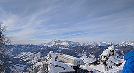 View from the top of the mountain in Flachau
