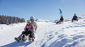 Rodeln auf der Rodelbahn Schatzberg
