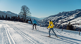 Langlaufen auf der Höhenloipe in Lend-Embach