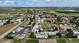 South view of Gerasdorf bei Wien in Lower Austria.