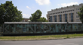Kunsthalle at the Karlsplatz in Vienna, Architect Adolf Krischanitz.