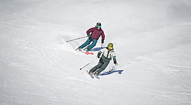 Beim Skifahren gefilmt werden auf der Skimovie Piste