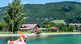 Schwimmen und entspannen im Badesee Landl