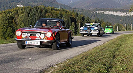Panoramastraße zum Predigstuhl, jedes Jahr findet auf der 6km langen Strecke die Goisern Classic, eine Wertungsfahrt für Oldtimer statt.
