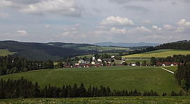 Sankt Jakob im Walde von Osten gesehen, Steiermark, Österreich