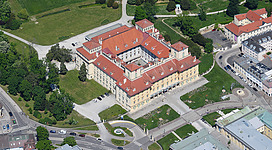 Aerial image of Schloss Esterházy, Eisenstadt (view from the south)