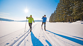 Langlaufen im verschneiten Mühlviertel