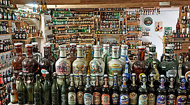 Bierflaschenmuseum im Bierhotel Ranklleiten