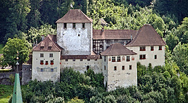 Feldkirch (Vorarlberg): Blick vom Ardetzenberg zur Schattenburg.