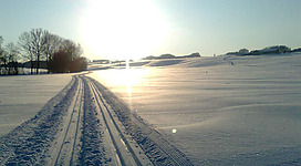 Langlaufen auf den Loipen in Berndorf