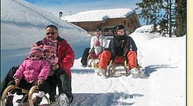 Rodeln auf der Kleinbergalm Rodelbahn