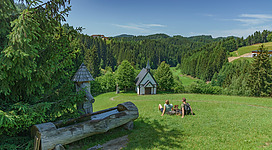 Foto: TVB Mühlviertler Alm Freistadt/Walch Andreas Photography: Station 1 am Johannesweg - der Johannesbrunnen und die Engelskapelle