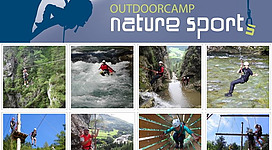 Ein aufregendes Outdoor-Camp mit verschiedenen Aktivitäten wie Klettern, Rafting und Hindernisparcours. Die Teilnehmer genießen die Natur und sportliche Herausforderungen in malerischer Umgebung.