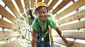 Klettern im Hochseilpark Seeham
