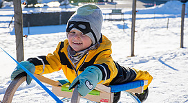 Rodeln auf der Rodelbahn Liebenberg