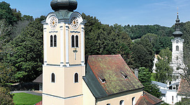 South view of the parish church of Saint Stephen in Neuhaus am Klausenbach.
